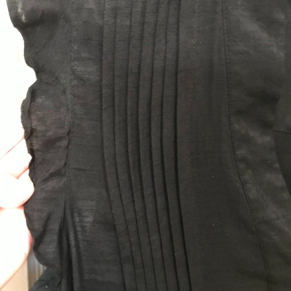 Black V Neck XL Blouse - Picture 4 of 7